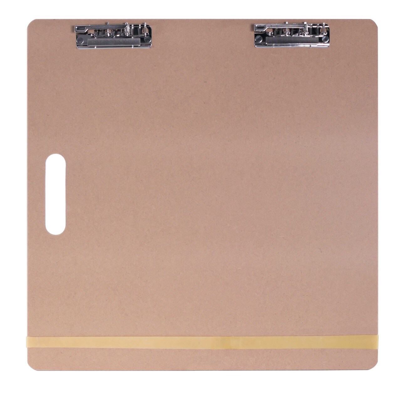 18" x 18" Artist Sketch Tote Board - Lightweight Hardboard Drawing Board with Handle, Clip & Rubber Band for Art, Sketching, Travel, Studio